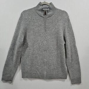 Trumbull Rhodes‎ Sweater Mens Large Gray Wool Cashmere Full Zip Sweater